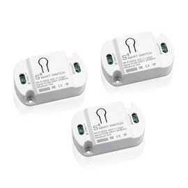 RODOT 10A Basic Wi-Fi Wireless Smart Switch for Smart Home Smart Life APP Compatible with Alexa & Google Home Assistant No Hub Required Support DIY Module (3 pcs)
