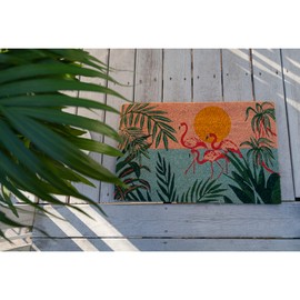 Entryways Flamingo Lagoon Doormat, 17"x28"