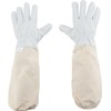 Beekeeping Bee Gloves- Soft White Goat Leather With Cotton Gauntlets