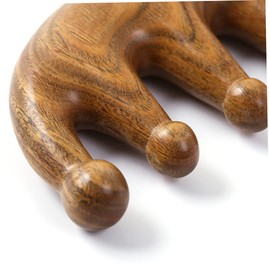 Vaguelly Green Sandalwood Massage Comb Anti-Static Wooden Hair Comb for Scalp Care 5 Teeth Rake Design for Men and Women for Daily Use and Relaxation