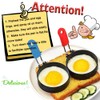 4Pack Egg Rings for Frying, Stainless Steel Egg Rings with