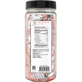 Soeos Himalayan Pink Salt 20oz (1.25lb), Non-GMO, Kosher, Course Grain, Nutrient and Mineral Dense for Health, Gourmet Pure Crystal Pink Salt, Pink Salt for Grinder, Pink Sea Salt, Himalayan Salt