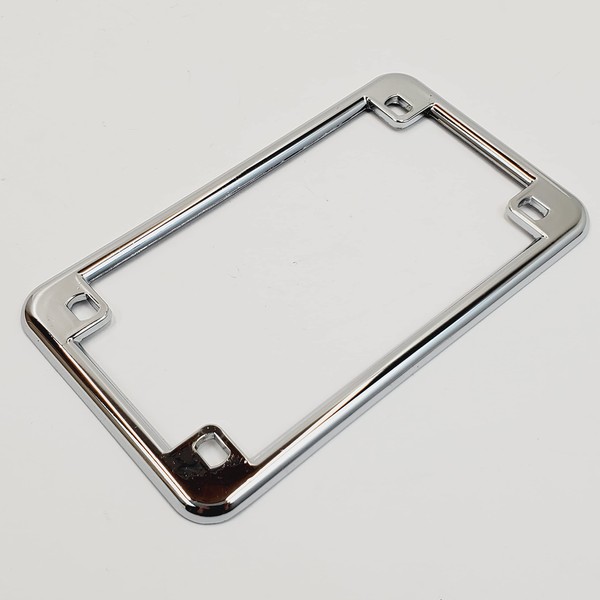 Chrome 7”x4” US Motorcycle License Plate Frame/Mount – Powder Coated