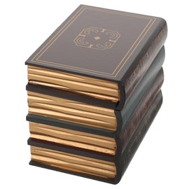 HOMSFOU Faux Books for Decoration Fake Book Storage Box Vintage Book Shaped Trinket Box Decorative Jewelry Case Hidden Secret Compartment Storage Money Keys and Other Valuables