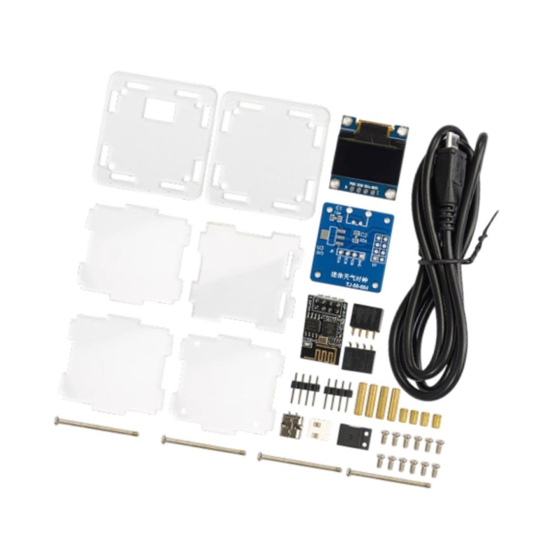 WeiLaiKeQi DIY Digital Clock Kit ESP8266 Mini Weather Clock for