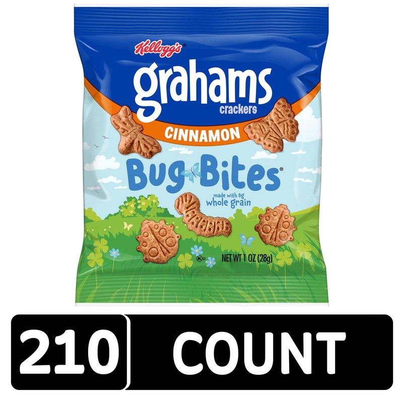 Kellogg's Bug Bites Grahams Crackers, Cinnamon, 1oz (210 Count)
