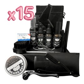 Set 15 Accesorios Barba Y Aseo Masculino Todo En Uno F