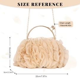 LUI SUI Floral Clutch Purses for Women Flower Evening Bag Wedding Purse Party Prom Handbags