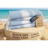 LANE LINEN Beach Towel 4 Pack, Oversized Beach Towels for