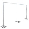 Heavy Duty Wedding Backdrop Stand Kit with Weighted Stainless Bases