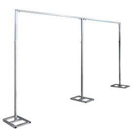 Heavy Duty Wedding Backdrop Stand Kit with Weighted Stainless Bases