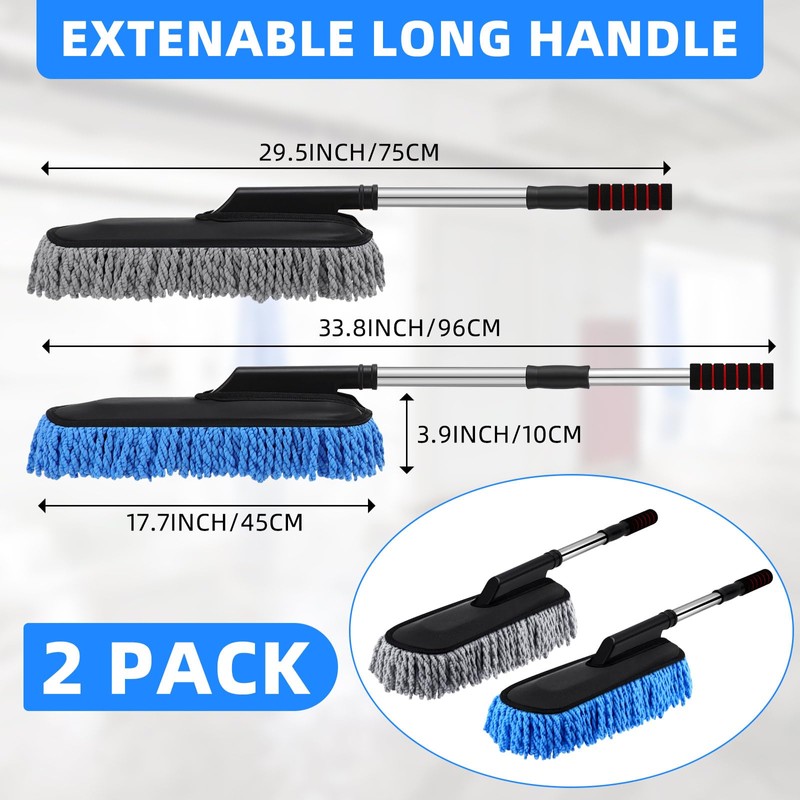 Tanlade 2 Pack Microfiber Car Duster Exterior Scratch Free with
