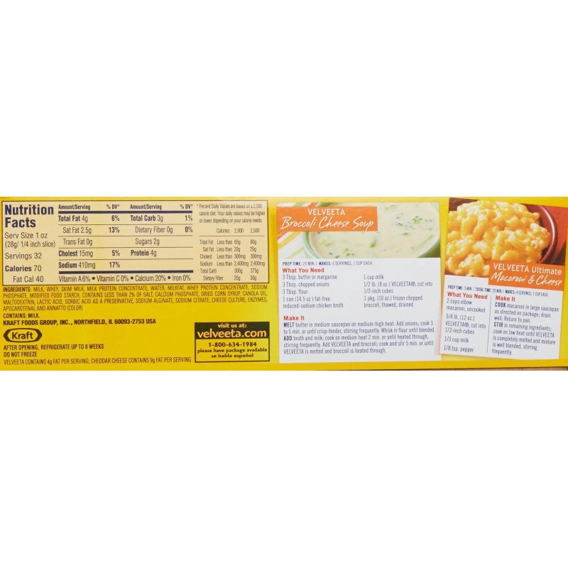 Kraft Velveeta-32 oz, 2 ct