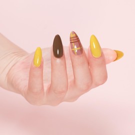 FZANEST Yellow Gel Nail Polish 15ml,Spring Summer Color Nail Art Gel Polish Soak Off LED UV Gel#74