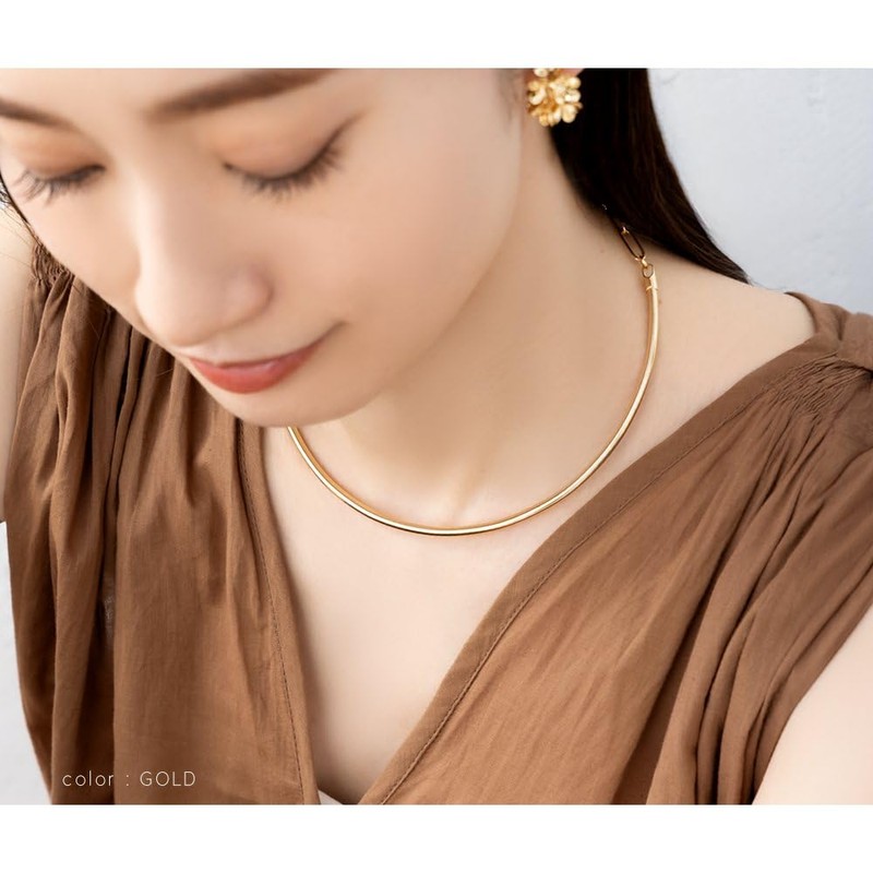 Cream Dot Necklace, Women's, Popular, Choker, Neck Cuff, 2-Way Oval