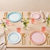 48pcs Italian Summer Party Plates Striped Paper Plates 9" +