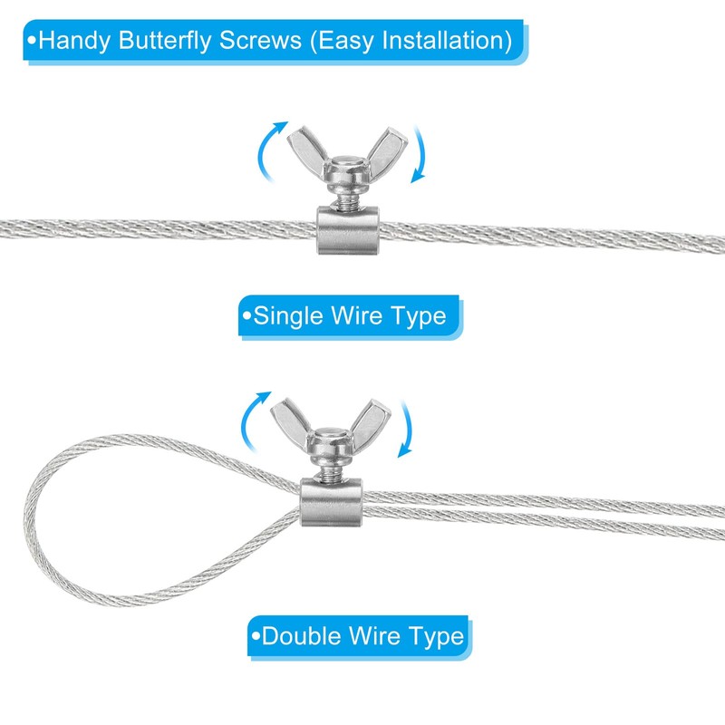 PATIKIL 4pcs 304 Stainless Steel 4mm Inner Diameter Hand Screw