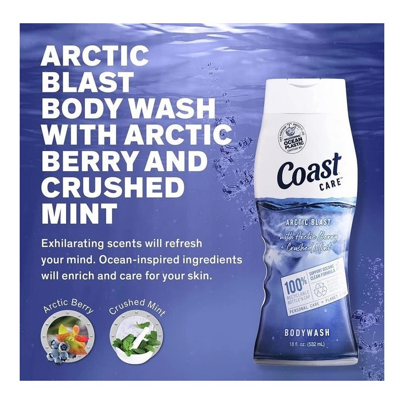 Coast Care Body Wash Arctic Blast - 18 fl oz