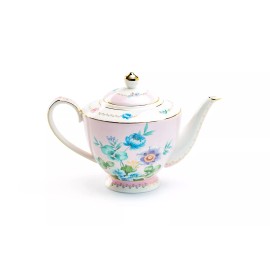 Grace Teaware Pink Flower Garden Fine Porcelain Teapot