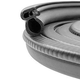 Door Rubber Seal Strip Trim Seal with Side Bulb for Cars,Trucks, Boats, RVs and Home Applications, Car Door Weather Striping (10Ft)