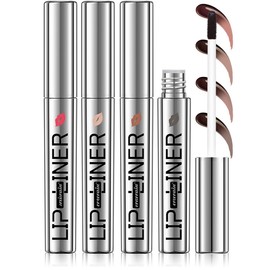 Peel Off Lip Stain Set, Easy Peel Off Tattoo Lip Liner with Matte Finish, Waterproof, Transfer-proof, Highly Pigmented Lipstick, Lip liner Makeup Beauty (4pcs)