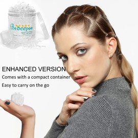 BEBEEPOO Clear Hair Elastics, BEBEEPOO 2000pcs Mini Rubber Bands for Hair, Clear Mini Elastic Hair Ties with Small Box, Soft Small Hair Tties for Girls Kids Women