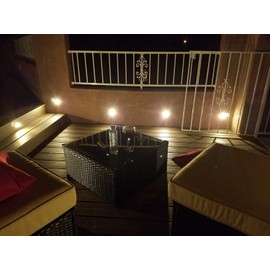 LED Recessed Floor Spotlights Set of 6 Diameter 45 mm 1 W Patio Recessed Spotlights Outdoor 12 V IP67 Waterproof Garden Patio Heater Light Warm White