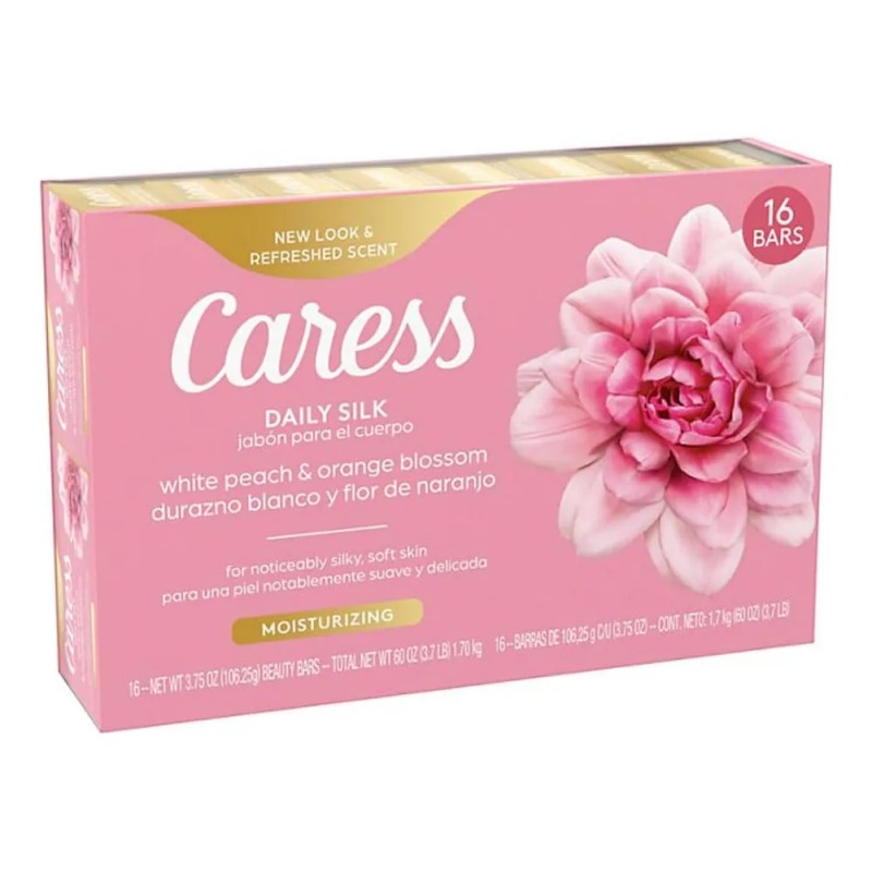Jabón Corporal En Barra Con Durazno Y Naranjo, Caress 16pz