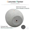 Heyzier Ball Concrete Ball Planter Outdoor Indoor, Large Cement Plant