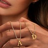 Teaque Necklace with Letters Gold Pendant Women Letter Chain Gold