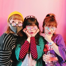 RuiJinGen Trippy Psychedelic Festivals Kaleidoscope Rainbow Sunglass Rave Goggle Glasses Prism Diffraction (M138 6pcs Mix color)