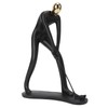 Golfer Sculpture Gold Head Hand Crafted Abstract Resin Golfer Ornament