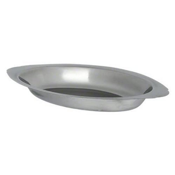 American METALCRAFT, Inc. 12 oz Oval Stainless Au Gratin Dish, 12-Ounce, Silver