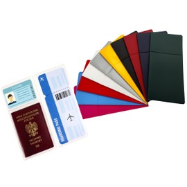 COLLECTOR - Multifunctional Case for Travel documents, ID, Plane Ticket, Passport, Business Card, Holiday Travel Agency, Document Wallet - Multicolor (Azure)