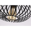 riomasee Industrial Semi-Flush Mount Ceiling Light,Black Metal Cage Ceiling Light