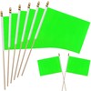 WEITBF 12Pcs 8×12 Inch Solid Green Flags Small Blank Sublimation