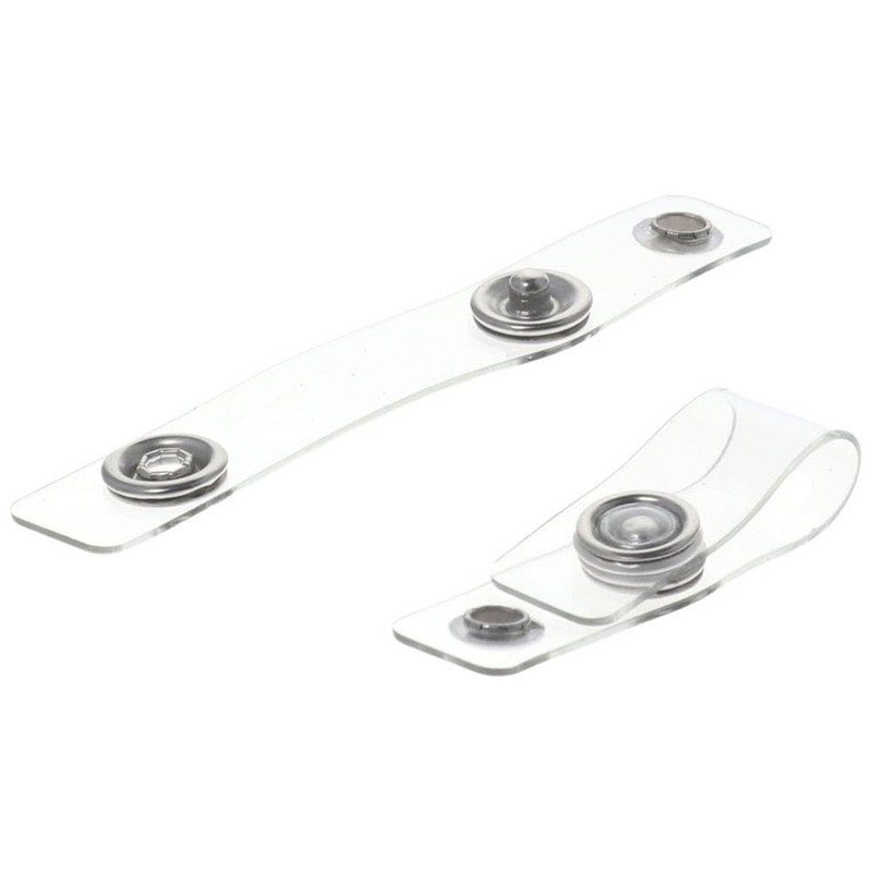 allcoupon 10 Pcs ID Badge Holder Straps, Clear Badge Strap