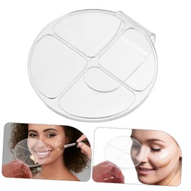 jojofuny 2pcs Acrylic Makeup Mixing Palette with Handle Professional Foundation Color Tray for Easy Blending and Custom Shades Travel Friendly Design for Makeup Artists and Enthusiasts