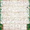 24pcs Christmas Stencils, 5.12x5.12in Reusable Christmas Template for Painting Santa