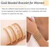 Gold Bracelet Stack Paperclip Bracelet Gold Beaded Bracelets Pearl Stackable