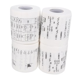 COLLBATH 4 Roll Set Chemical Physics Formula Decorative Table Tissue Restroom Tissue for Home Decor