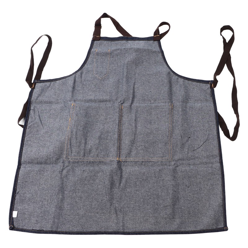 Denim Apron Abrasion Resistant Washable Chef Apron Adjustable Stylish Kitchen
