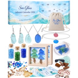 Sea Glass Advent Calendar 2026 for Women and Teen Girls, Jewelry DIY Craft