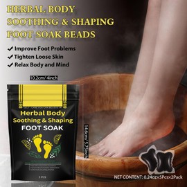 10PCS Herbal Body Detox Foot Soak Beads, Detox & Shaping Cleansing for Men and Women, Daily Rebody Body Detoxingherbs Foot Soak Beads for a Relaxing and Soothing Experience (2 Pack /10 PCS)