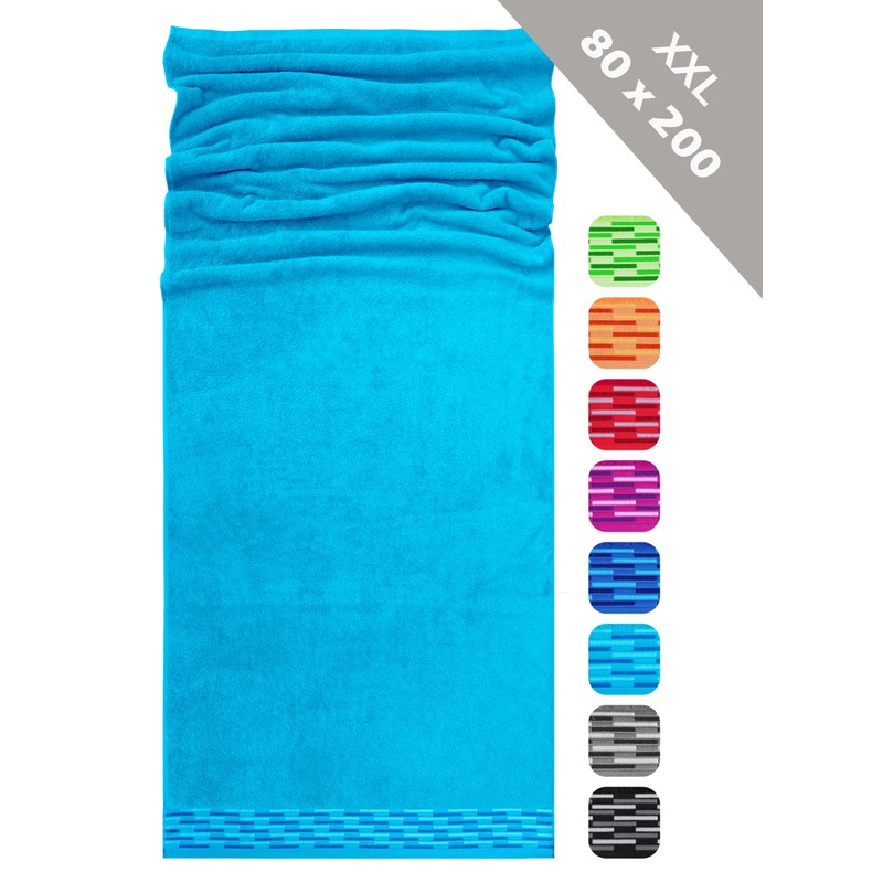 Lashuma Lugano Bath Towel Large Sauna Towel for Men Aquamarine