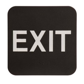 London Health Products EXIT Sign - ADA - Black & White - Includes Adhesive Tape and Instructions