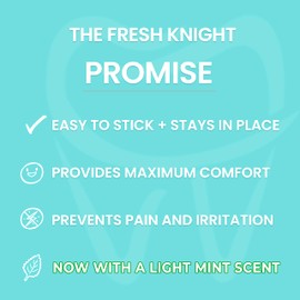 Braces Wax, 50 Orthodontic Strips & Cases (Mint) - 10 Pack, Premium Food Grade Wax for Aligners. Fresh Knight.