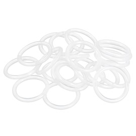 uxcell Silicone Rubber O-Ring, 28mm OD, 22mm ID, 3mm Width, VMQ Seal Rings Gasket, White, Pack of 20