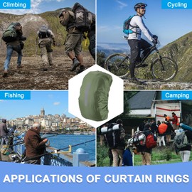 GLOKUUCA Waterproof Backpack Rain Cover - Non-Slip Backpack Cover Hi-Visibility with Vertical Reflective Strap Fits for 75-85L Bag for Biking Outdoor Traveling - XXL, Olive