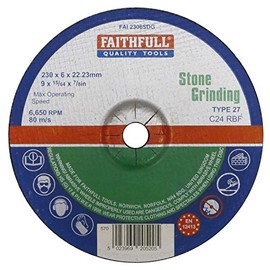 Faithfull FAI2306SDG Stone Grinding Disc Depressed Centre 230 x 6 x 22.23